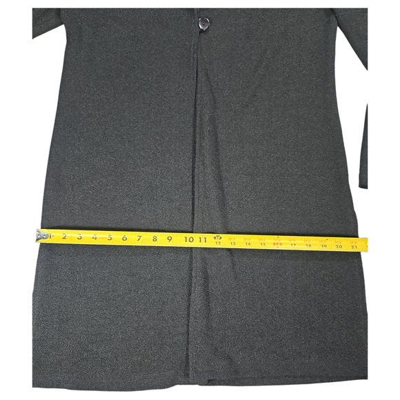 Rabbit Designs Women Sz 16 Black Long Single Button Jacket Cardigan Witchy EUC - Picture 4 of 10